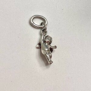 Tiffany and Co. Silver Cherub Angel Charm Pendant - Retired and Rare